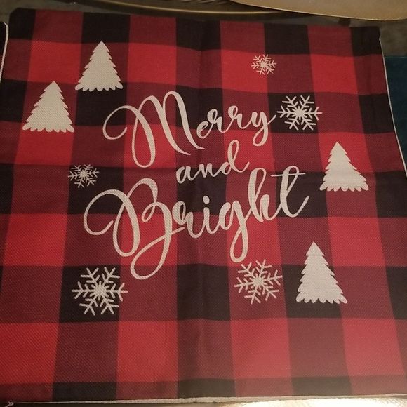 Buffalo Plaid Christmas Pillow Covers Set of 2 "This is Us" & "Merry & Bright" - Picture 11 of 11